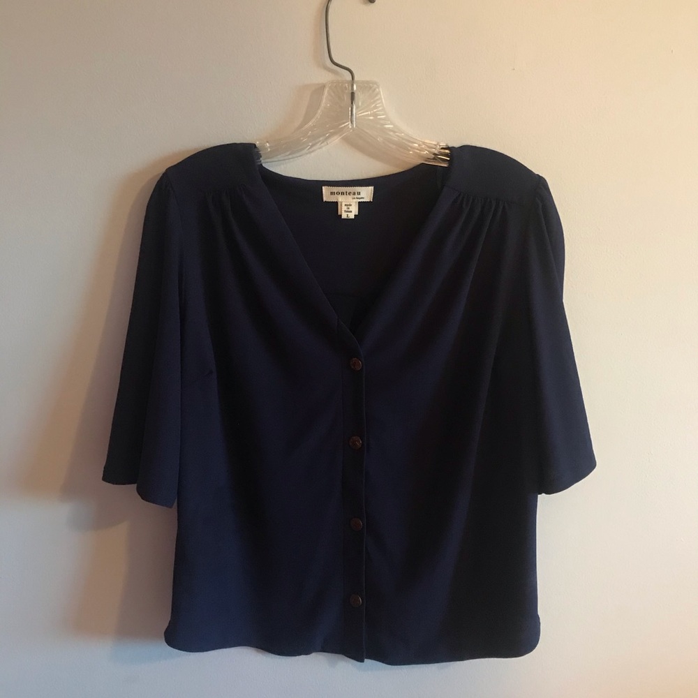 Navy Blue Blouse